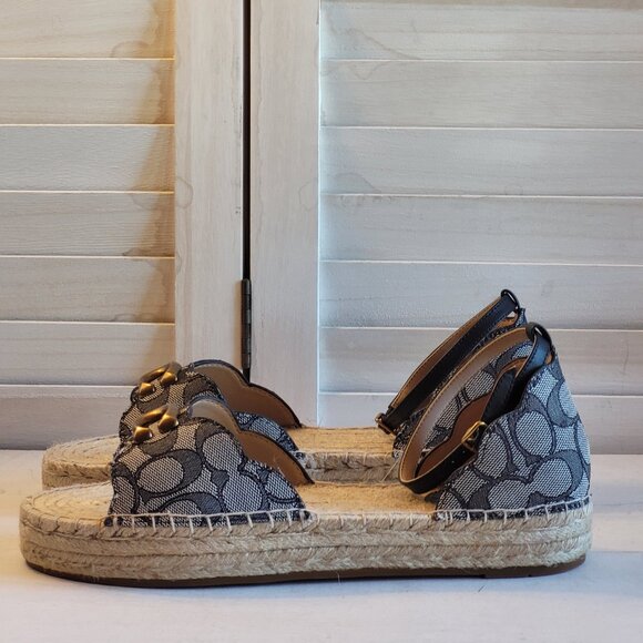 NWT $89 *FINAL PRICE* (8, 8.5) COACH Dillon Jacquard Espadrilles - Picture 7 of 10